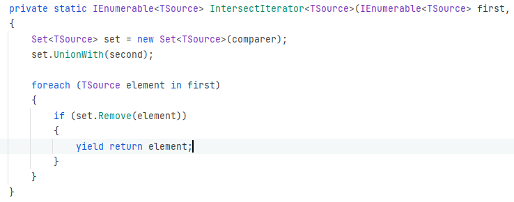 Intersect source code